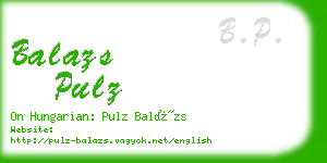 balazs pulz business card